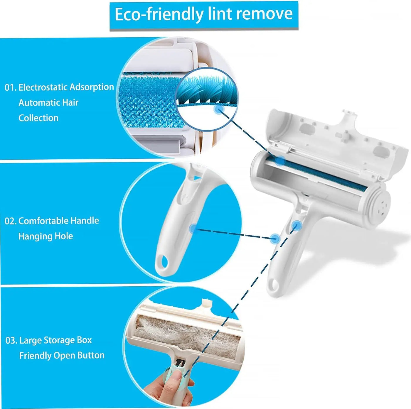 Pet Hair Removal Suction Brush