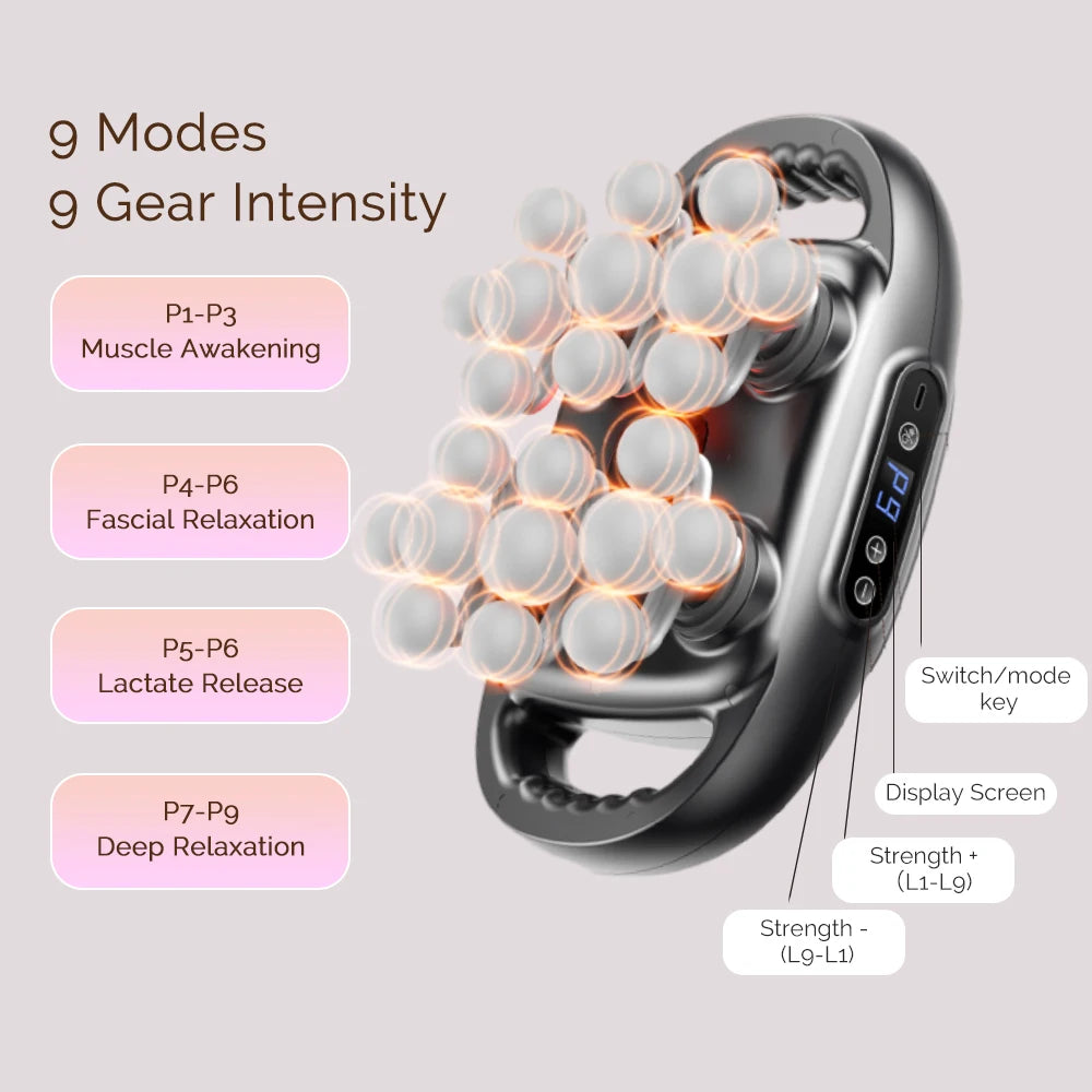 16-Head High-Frequency Fascia Massage Gun