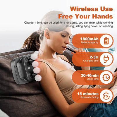16-Head High-Frequency Fascia Massage Gun
