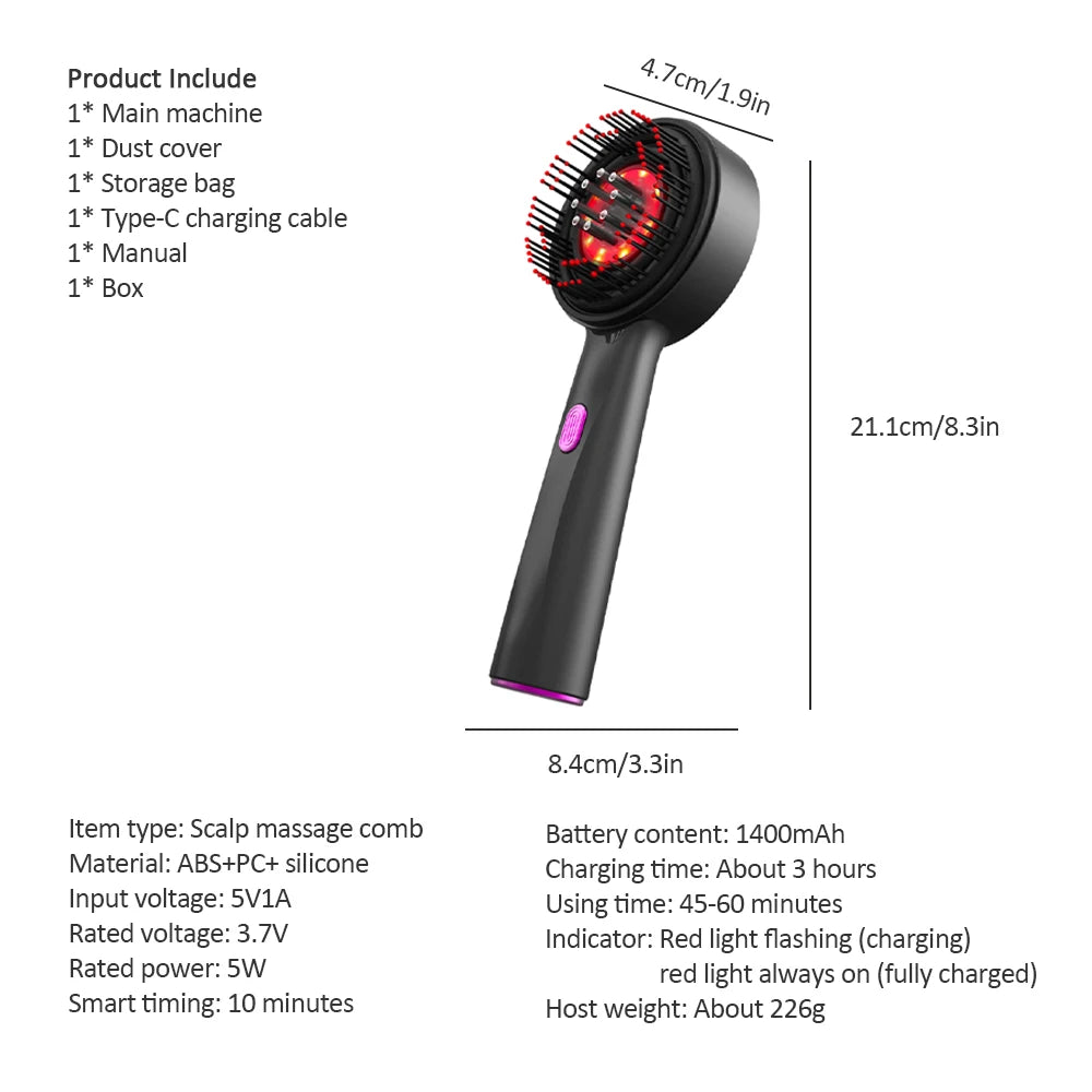 Electric Scalp & Oil Massage Comb