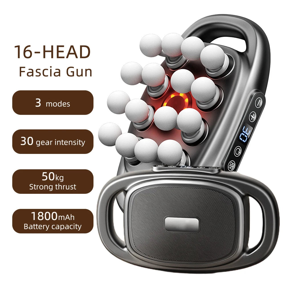 16-Head High-Frequency Massage Gun