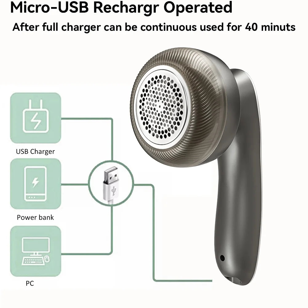 Rechargeable Fabric Shaver with Display