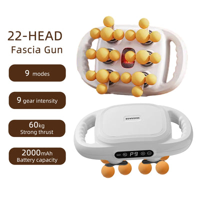 16-Head High-Frequency Fascia Massage Gun