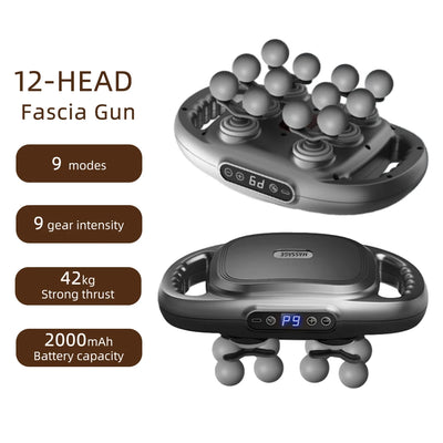 16-Head High-Frequency Fascia Massage Gun