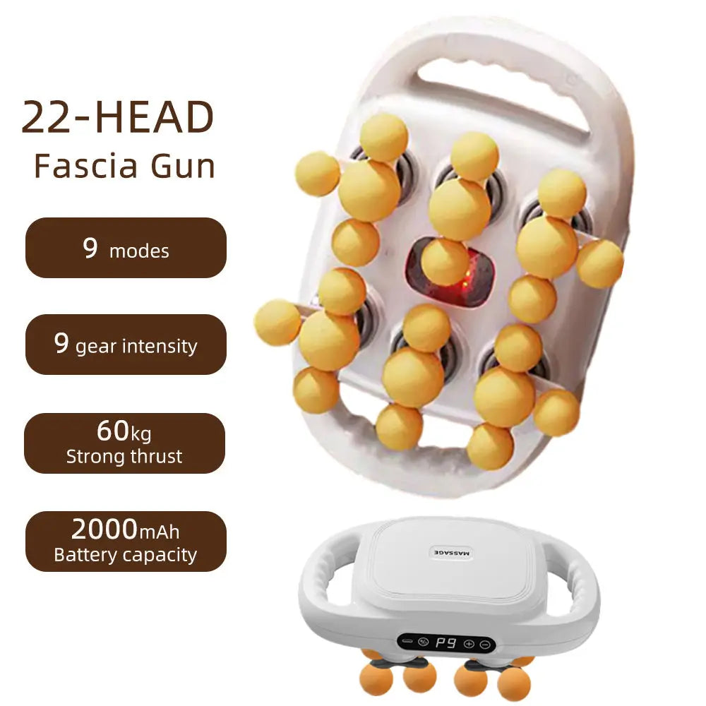 16-Head High-Frequency Fascia Massage Gun