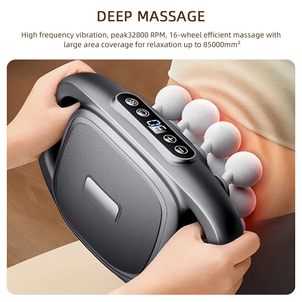 16-Head High-Frequency Massage Gun