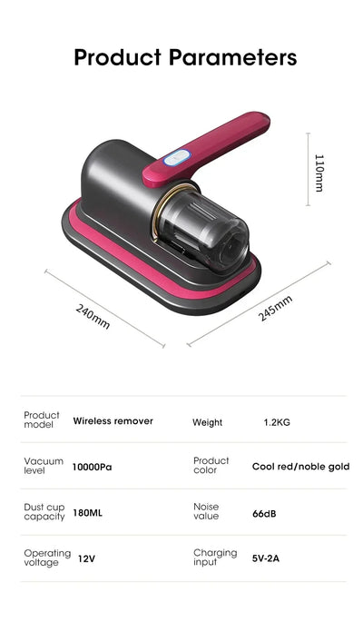 Cordless Mattress Vacuum Mite Remover