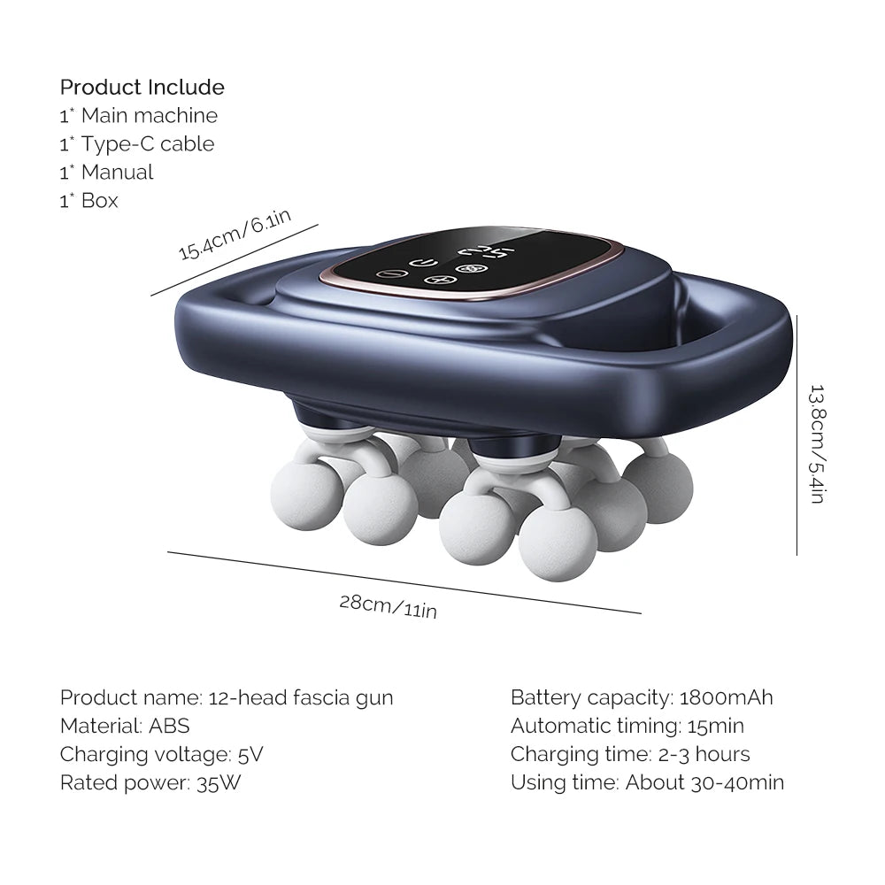 16-Head High-Frequency Massage Gun