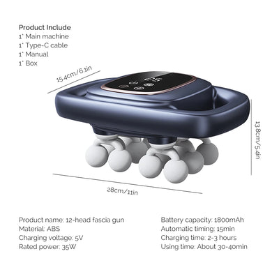 16-Head High-Frequency Massage Gun